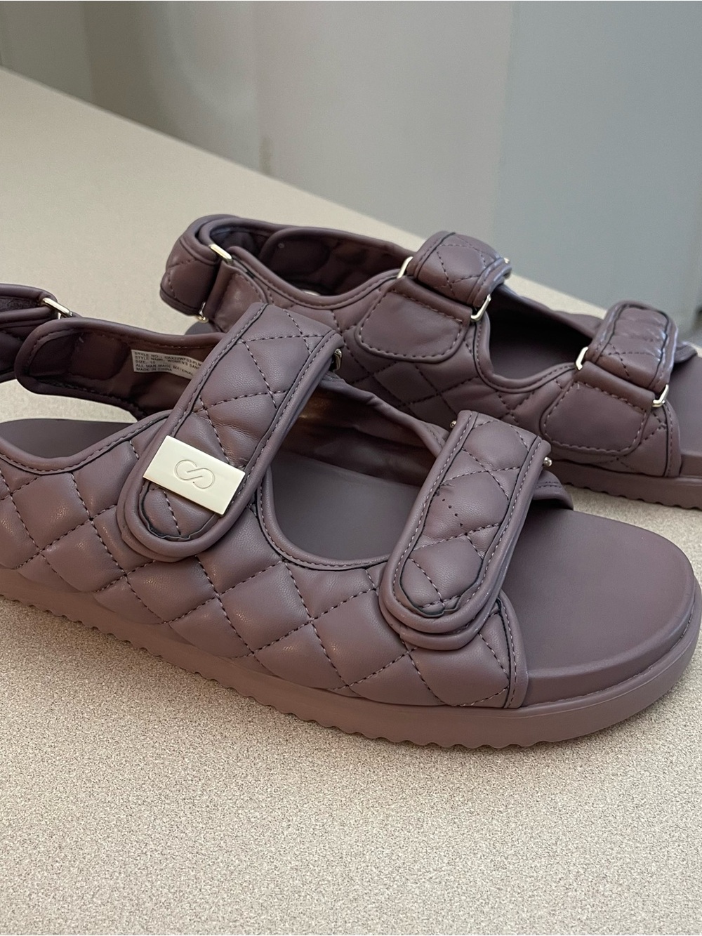🪷Calla Quilted Strap Mauve Sandals🪷